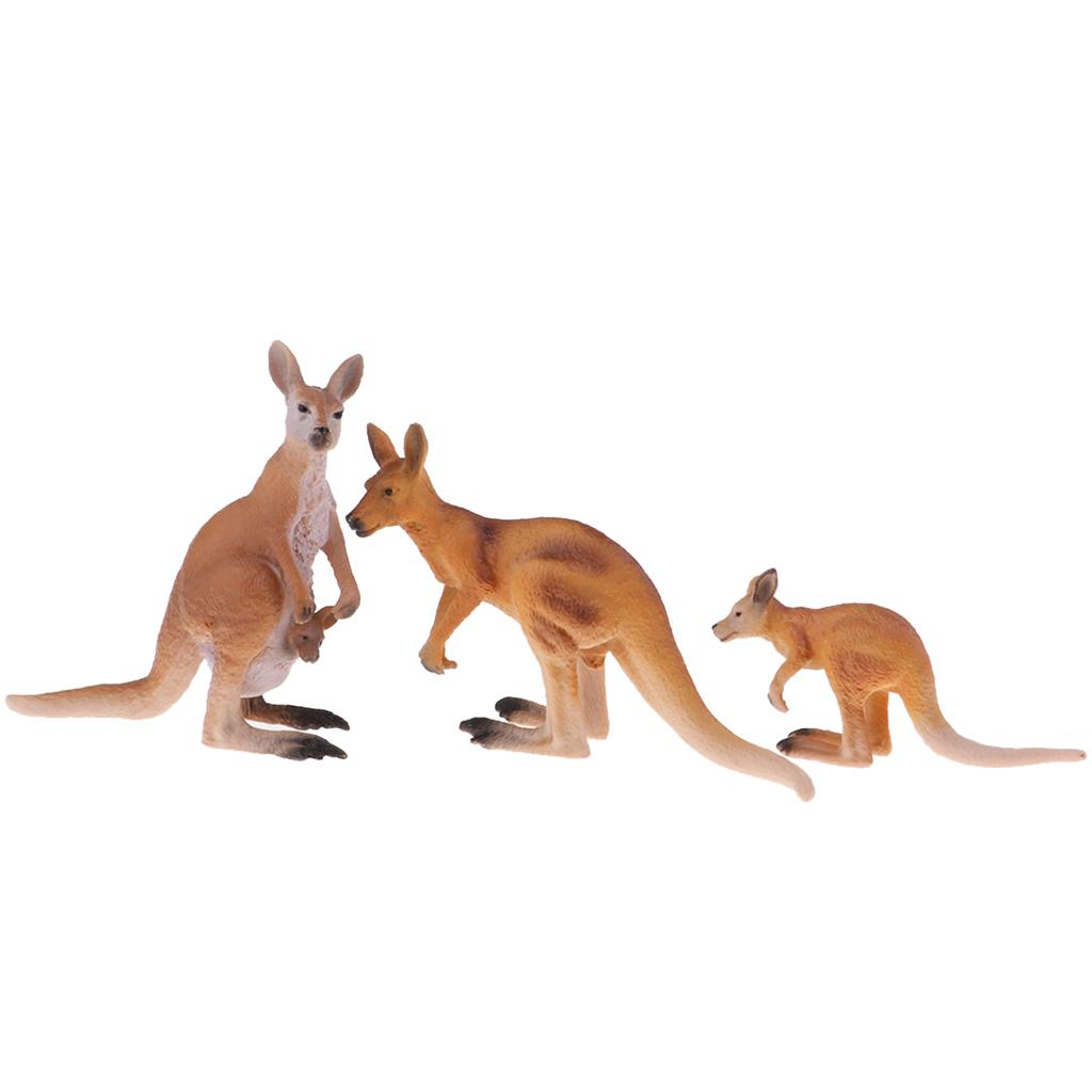 Kangaroo Kids Education - Реалистичная фигурка животных: модель семьи кенгуру,