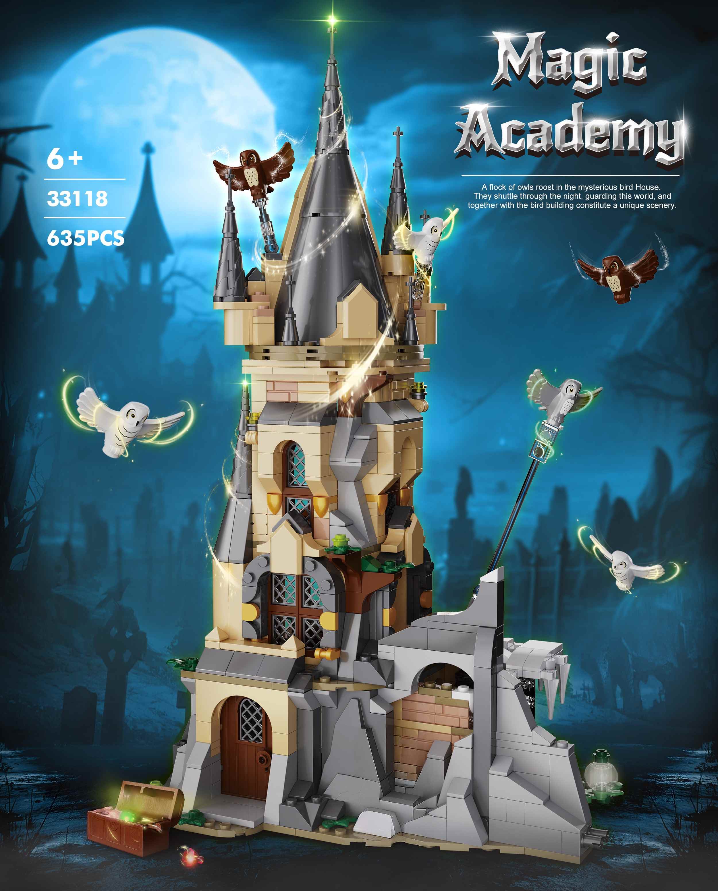 Kids Education Academy - Конструктор «Замок Волшебной Академии» 635 деталей,